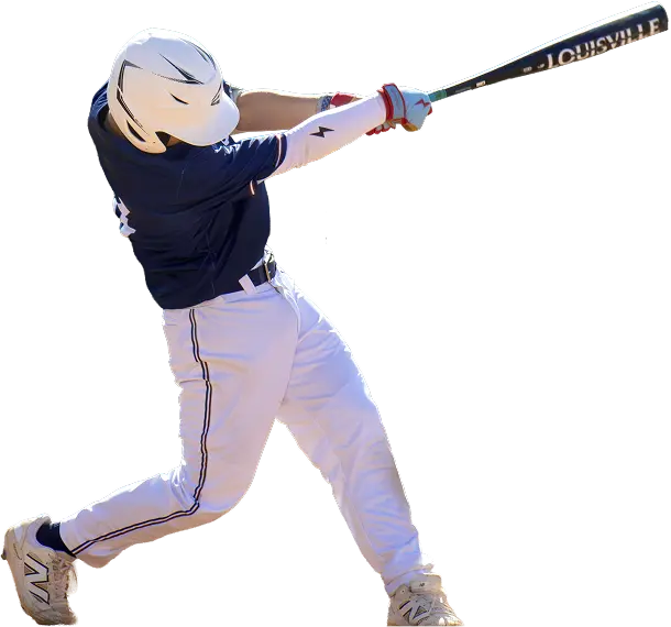 Batter swinging
