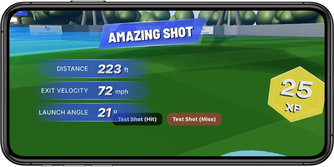 Bat Around amazing shot screen